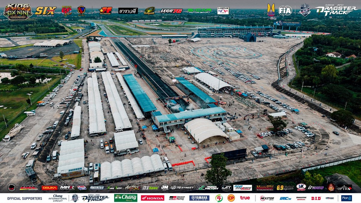 位於泰國武里南CHANG昌國際賽車場旁的Buriram United Dragster Track ，直線加速賽段超過1公里，減速區末端可與主賽道直線相通，確保足夠安全緩衝。