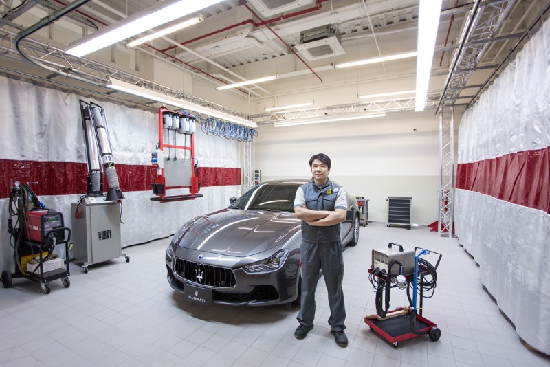 Maserati是全國唯一將所有技師送往國外原廠受訓的車商,只為了提供一流的專業服務;此外,Maserati Taiwan還擁有「全台唯一經德國TÜV認證之鋁合金修復工程師」,也打造專屬鋁合金工作站。