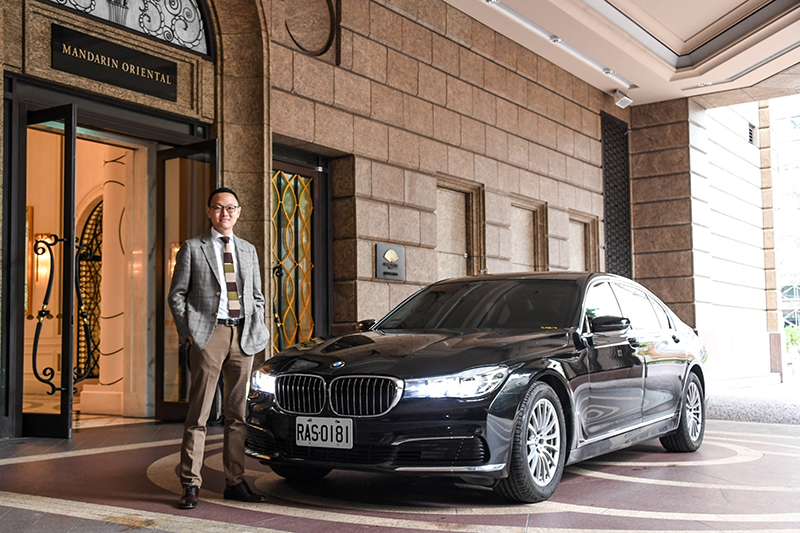 BMW大7系列為數字王國執行長謝安訪台指定座車(商周集團提供)。
