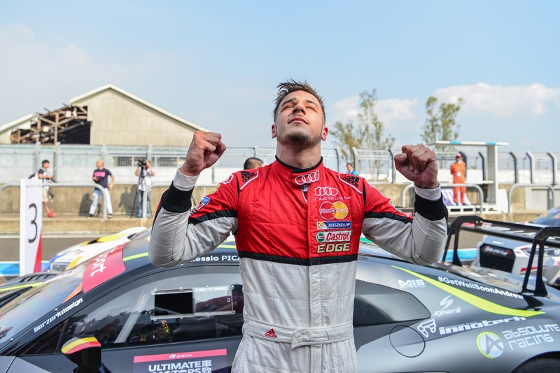 來自MGT Team by Absolute的Alessio Picariello,在2016 Audi R8 LMS Cup台灣站賽事週末同時榮登第二回合冠軍和年度車手總積分榜首,大鵬灣國際賽車場同時見證了這位比利時小將本賽季賽事首勝。