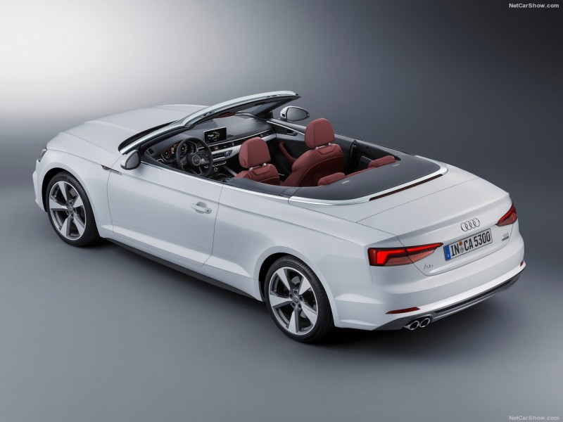 A5/S5 Cabriolet的前檔A柱與車艙外圍都遵循傳統以鋁合金飾板圍繞