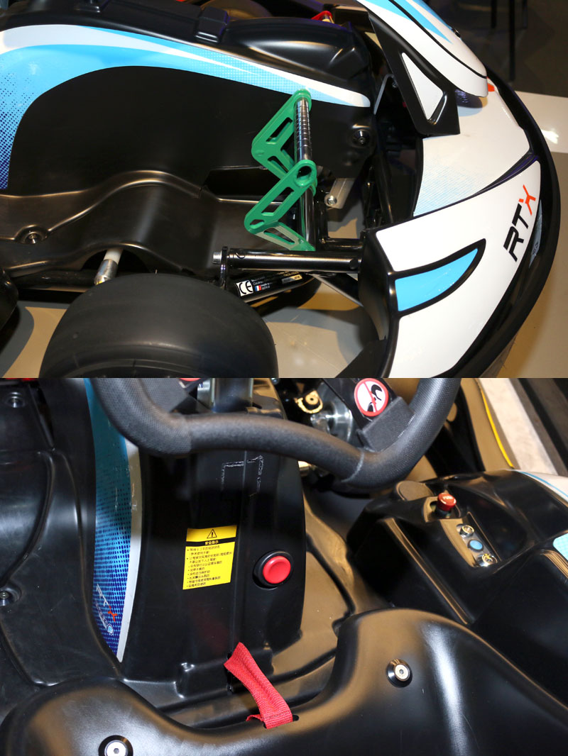 GOPARK卡丁樂園」所引進的SODI KART RTX電能卡丁車,有著完善的車體防護與便利的座椅與踏板調整功能,可對應不同身材的人體驗。