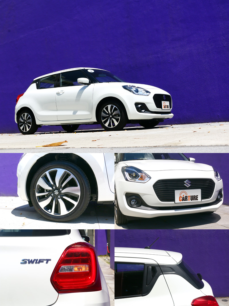 藉由加寬車寬、降低車高與更外放的線條,讓全新Swift更有存在感。