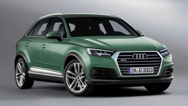 新一代Audi Q3 2018年就問世,有厚度的六角水箱罩與引擎蓋摺痕以及晝行燈線條都是外型重點