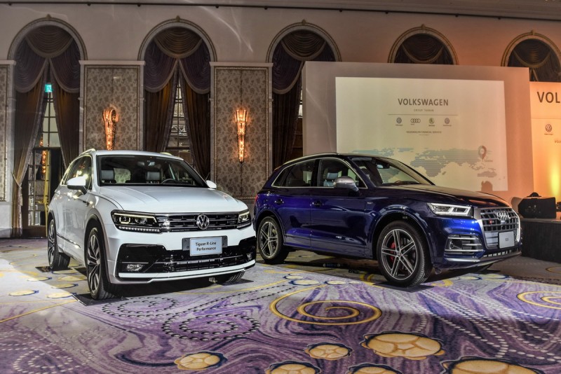 台灣福斯集團旗下品牌銷售主力車款(圖左)Volkswagen Tiguan 380TSI R-Line Performance(圖右)Audi SQ5。