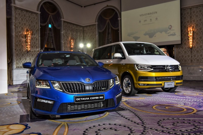 台灣福斯集團旗下品牌銷售主力車款(圖左)Škoda Octavia Combi RS(圖右) VWCV Multivan Bulli 70特仕車。