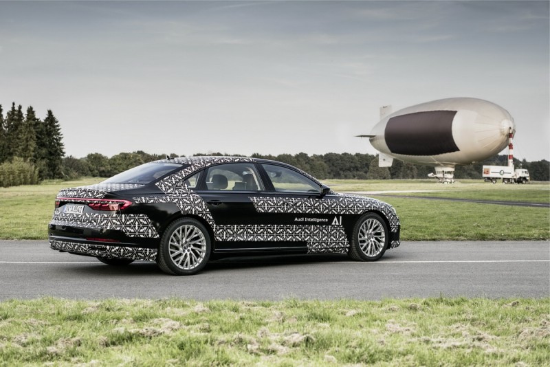 Audi 與 NVIDIA合作的全新里程碑—全球第一輛搭載Level 3自動駕駛的The new Audi A8 ,配備有 Traffic Jam Pilot 塞車導航系統與以及Audi AI remote parking pilot 自動停車輔助系統,內有 zFAS整合運算,未來在基礎建設完備的狀況下將能在塞車時進行自動駕駛的功能,提供駕駛更多元的時間利用,揭開人類夢想中第25小時的序幕。