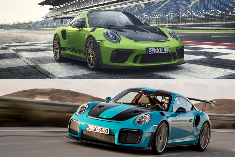 911 GT2 RS (下)與911 GT3 RS(上)都會在2018年引進。