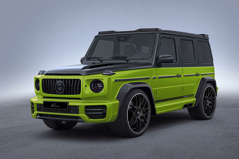 德國改裝廠Lumma Design針對全新Mercedes-AMG G 63進行改裝,並以螢光綠作為主色調。