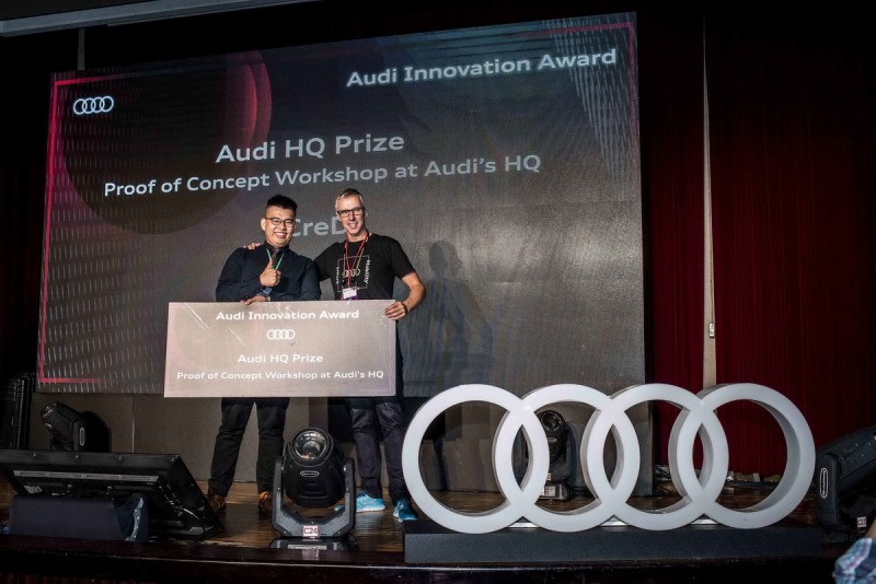 creDa表現優異,除了獲得WeMo Scooter Prize ,還贏得與NiveauUp一同前往Audi德國總部的機會,和Audi德國總部的核心研發團隊實地交流。