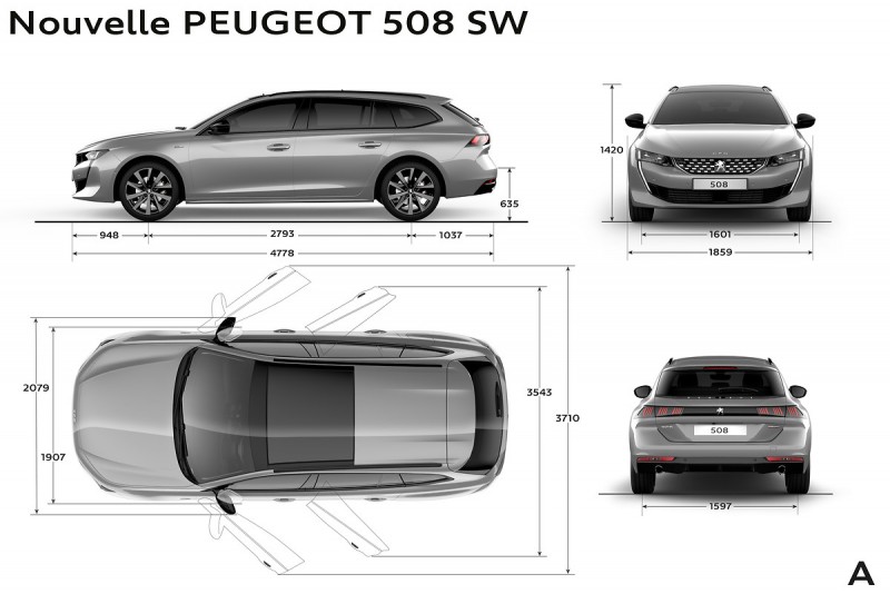 Peugeot 508 SW比580略長,但車高相近,都比上一代更短