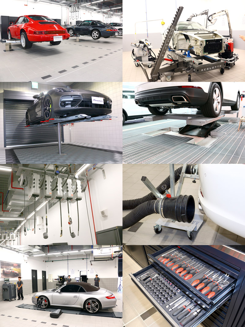 全空調的維修廠導入全球最頂尖機台與工具,更有台灣最先進的鋁合金車體修復室。