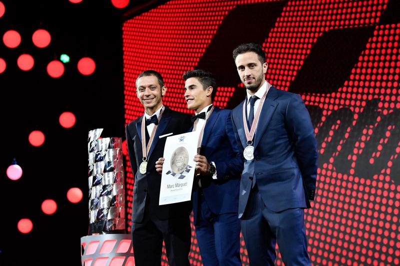 2018 MotoGP賽事最終由Marquez封王,而Dovizioso與Rossi則分別為年度亞軍與季軍。