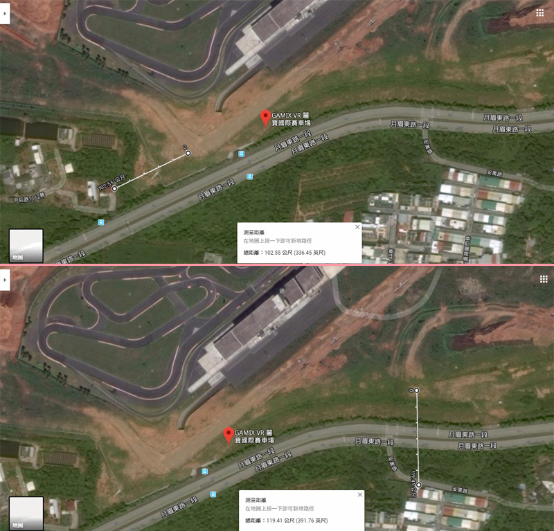 以Google Map衛星圖約略量測,「麗寶國際賽車場」離臨近民宅最近距離僅約百餘公尺。要完全杜絕噪音將是一項難題,這回又再次因活動被開單受罰,將考驗著「麗寶國際賽車場」管理團隊的危機處理能力。