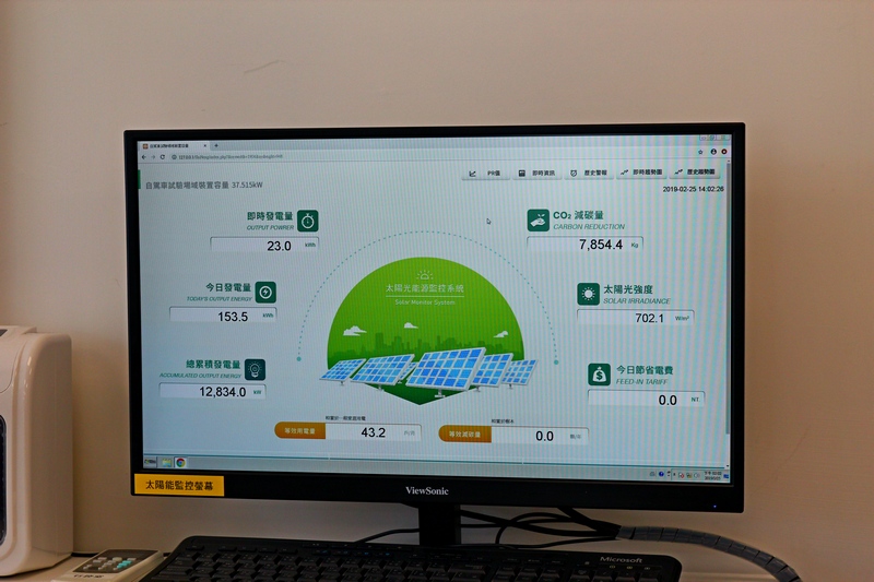 行控中心主要以太陽能發電為主。