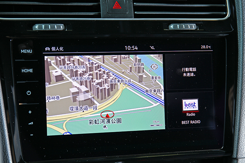 Golf GTI Performance Pure具有導航、Apple Carplay、Android Auto等多種功能。