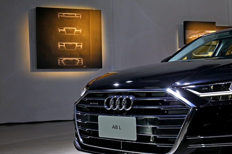 現場有放置歷年A8車頭造型。