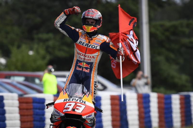 Marquez從起跑後就無人與他進行廝殺。