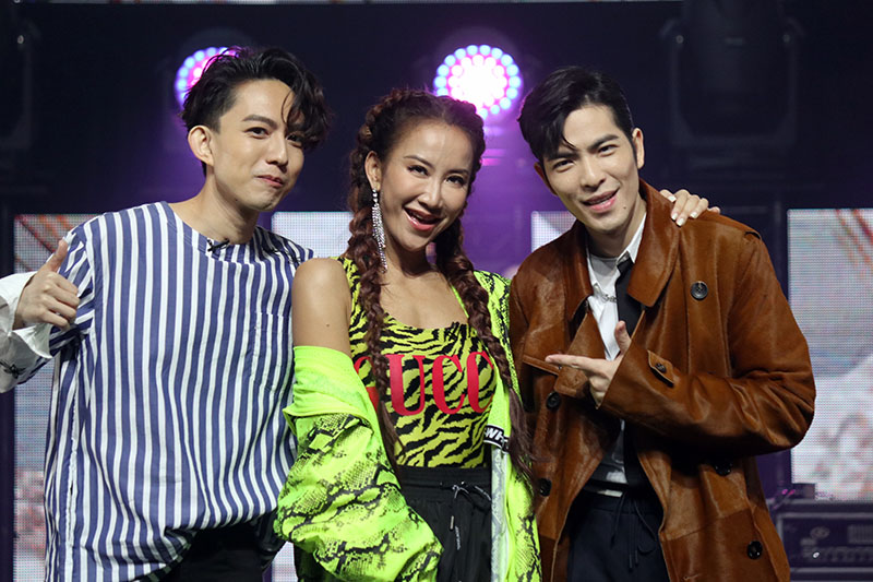 (左起)林宥嘉、李玟、蕭敬騰