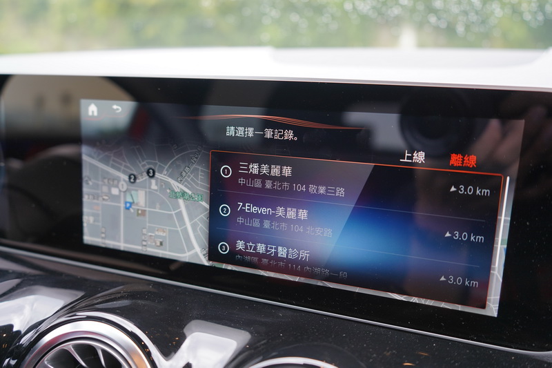 附語音聲控的MBUX多媒體功能、原廠導航、交通號誌輔助必須選購多媒體套件才能擁有
