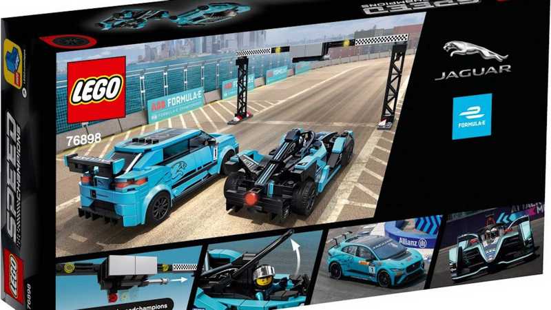 Lego將Formula E與I-PACE eTROPHY包裝成雙車組。