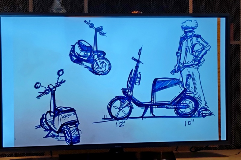 Viva的造型與其它車系都一樣,設計框架都來自於Gogoro 1。