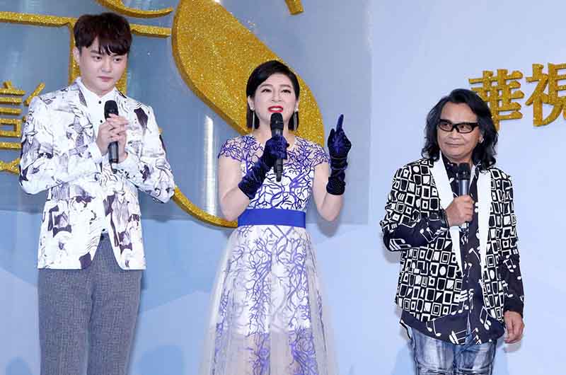華視48週年台慶(左起)許富凱、王彩樺、沈文程