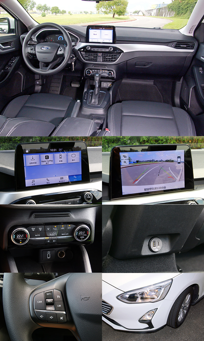 包括:支援Apple CarPlay®1與Android AutoTM2智慧手機連結功能、倒車顯影系統、雙區恆溫空調與活性碳車內粉塵過濾器、後座充電座(Type A & Type C)、定速系統與轉向輔助燈等都為標準配備。