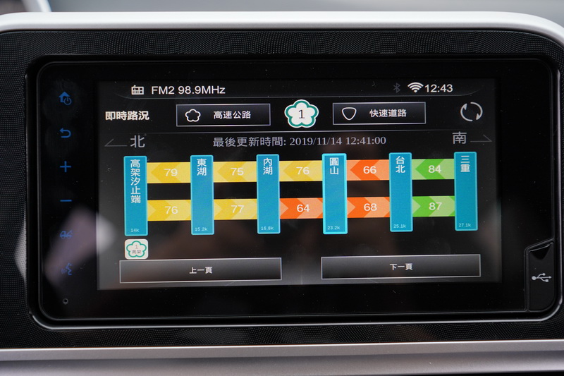 連網後還可查詢即時的高速公路車速路況