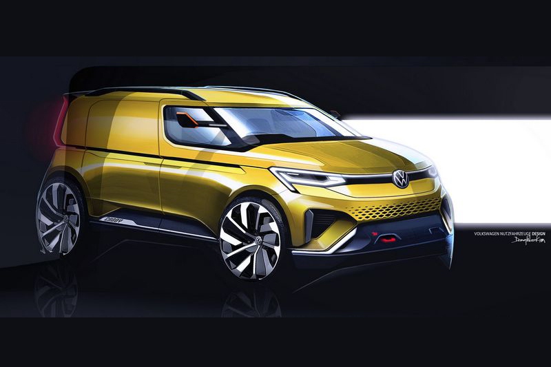  新世代Volkswagen Caddy草圖釋出，預告2020年2月發表 