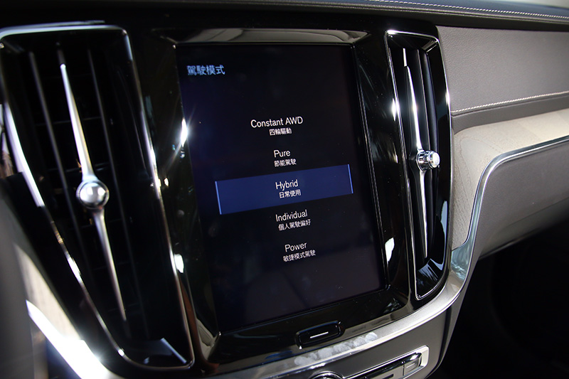 S60 T6 TwEn Inscription共有五種動態模式可選。