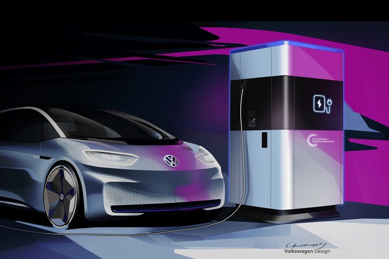Volkswagen先前有推出移動式充電站解決充電問題。