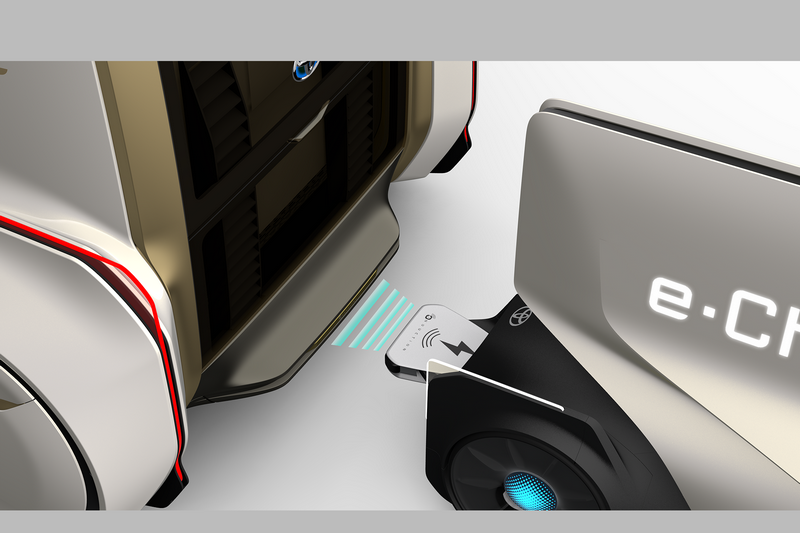 Toyota e-Chargeair採無線充電技術。