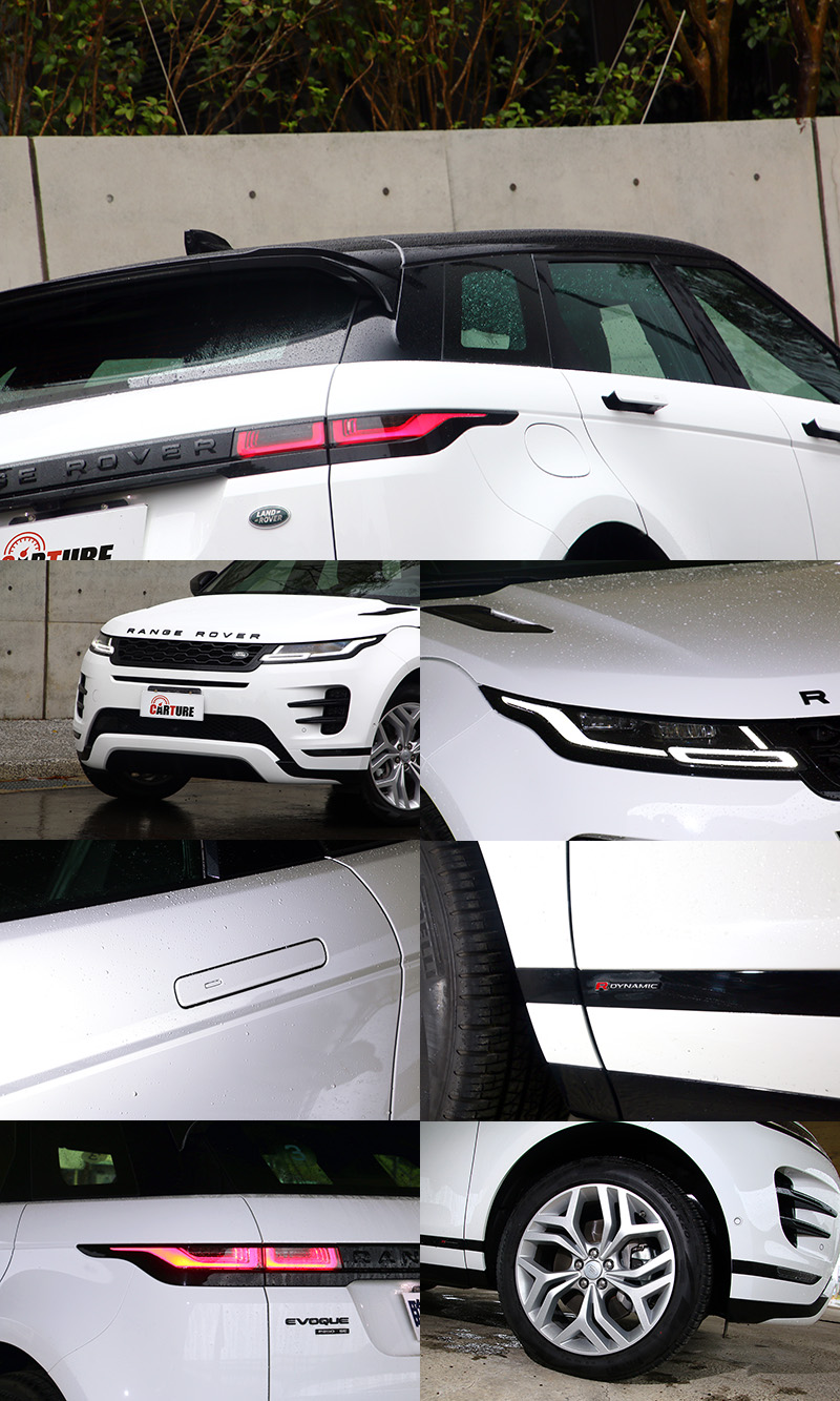 新Range Rover Evoque仍採懸浮式車頂設計,外觀設計語彙仍延續家族一致風格,而與前代最容易分辨的地方就是隱藏式的把手。