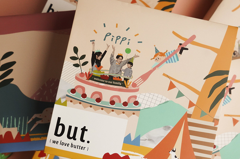 林宥嘉女兒Pippi滿月,but.(we love butter)以繪本元素設計專屬包裝彌月禮盒。
