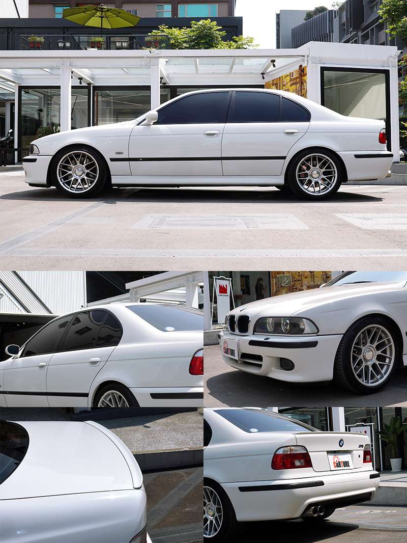陳熙之為珍藏的BMW 523 lndividual換上了許多正M5的套件,連原廠黑色窗框都很考究。