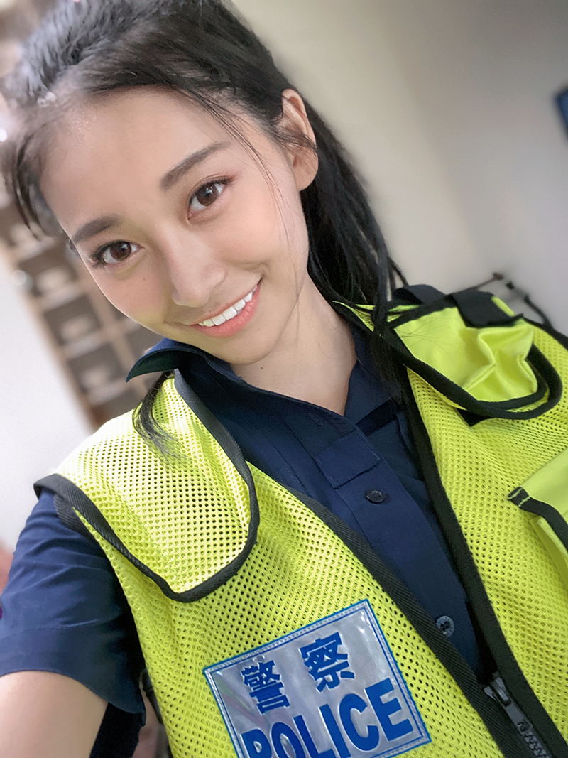 祈錦鈅擔任新北市政府警察局宣導代言人,KUSO 反毒健康操。