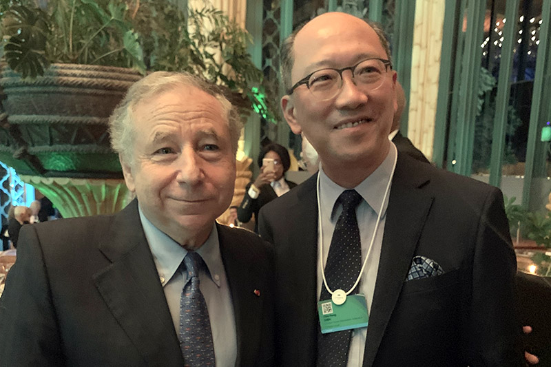 FIA主席Jean Todt(左)與中華車會理事長陳志鴻