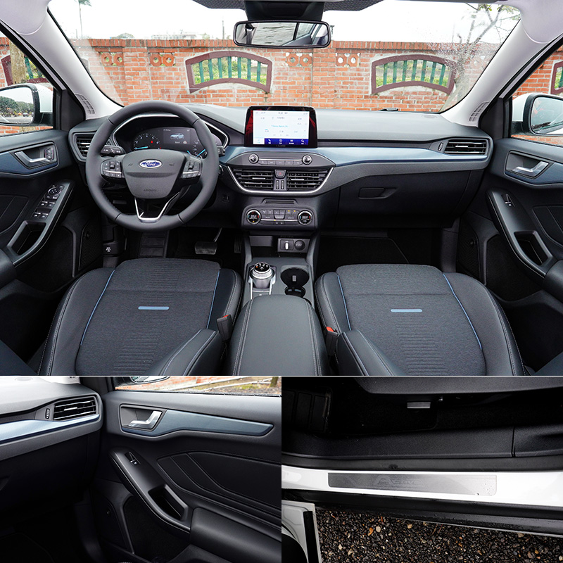 Focus Active全車系標配8吋懸浮式全彩LCD觸控螢幕,並支援Apple CarPlay™及Android Auto™ 系統,任性版並提供Qi無線充電面板、HUD智慧型抬頭顯示器、B&O重低音環艙音響系統,搭載9支環艙劇院揚聲器及1支重低音喇叭等配備。