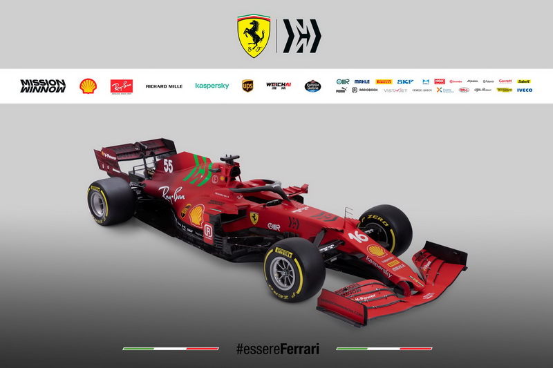  Scuderia Ferrari法拉利F1車隊全新SF21賽車正式亮相 