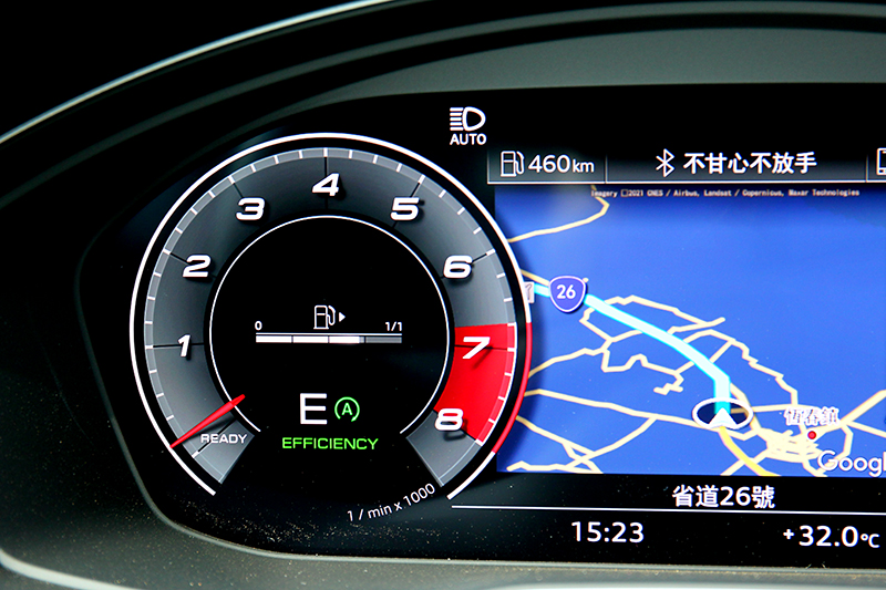 於節能模式下能於巡航時以空檔滑行,時速低於22km/h則會進入熄火狀態滑行。