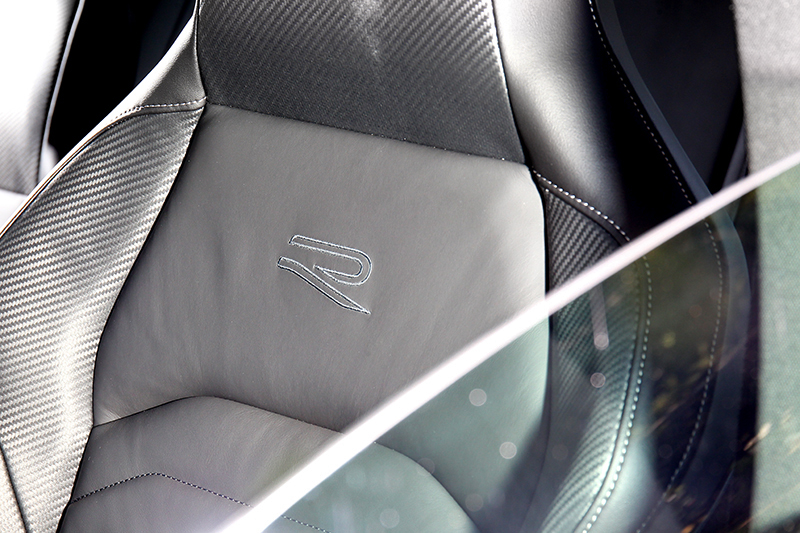 Nappa Carbon碳纖維紋真皮跑車座椅營造出運動氛圍。