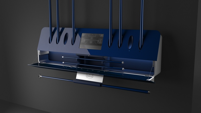除球台本身亦有附碳纖維球杆、球架與輔助杆。