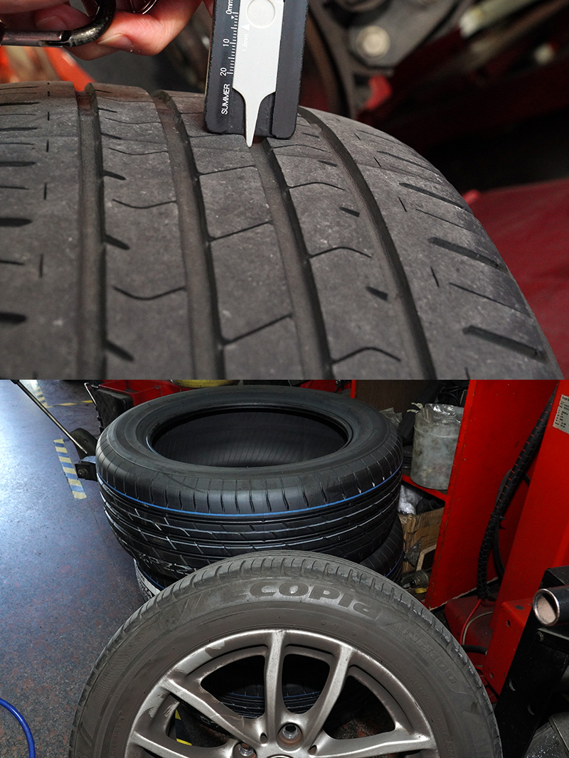 換裝前使用的Ecopia NH100,行駛約30000km,仍有約四、五成新,真的是十分耐用