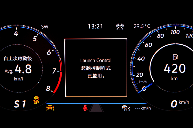 Volkswagen性能車款常見的Launch Control彈射起步模式同樣導入Tiguan R身上