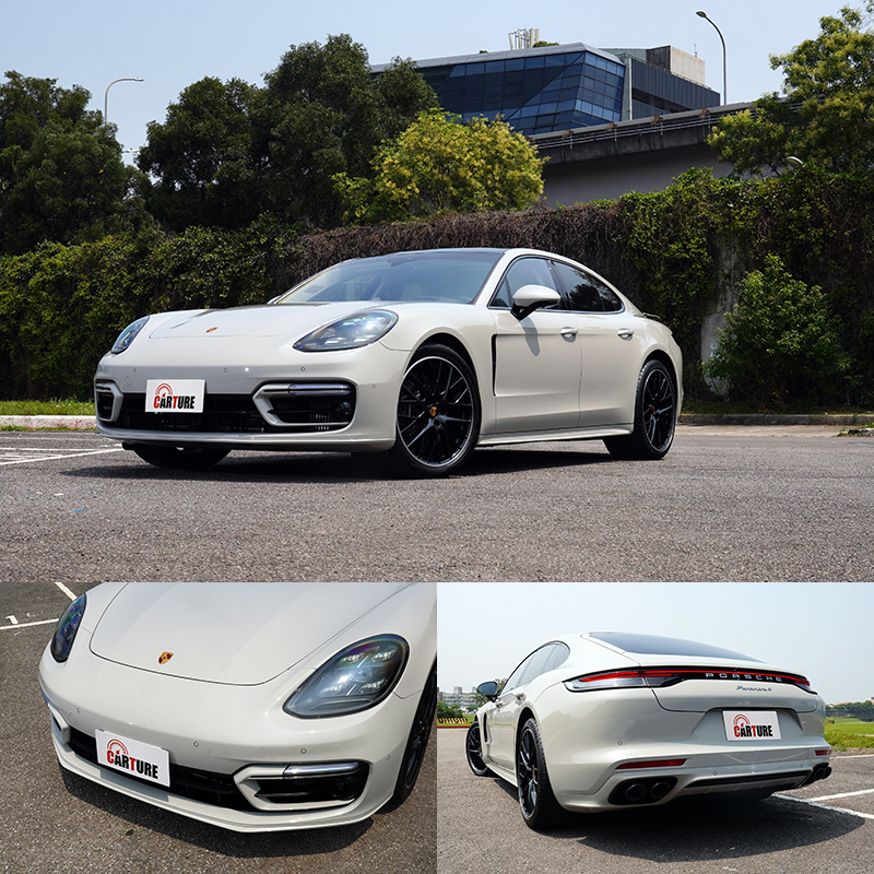 本次試駕的Panamera 4另選配了含Sport Design側裙的Sport Design外觀套件。頭燈也選配了含 PDLS Plus 保持捷動態照明升級系統的燻黑 LED 矩陣式頭燈系統。