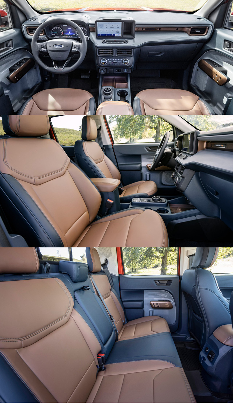 寬敞地車內空間,整體陳設也以耐用、實用為主要訴求,在以不同材質、不同配色來增添年輕氣息。圖為高規的Lariat車型。