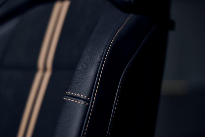 座椅、車門飾板等細節採用金色縫線。