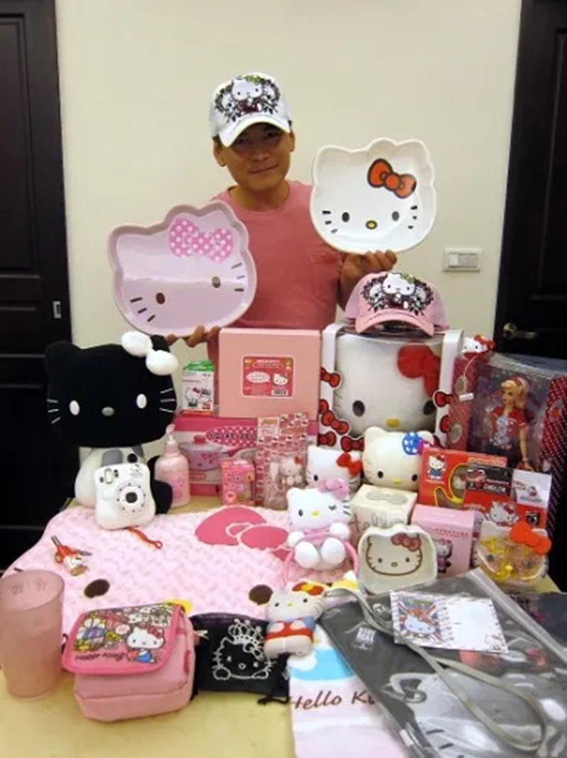【車勢星聞】馬國賢對各項Hello Kitty商品的可愛難以抗拒都想擁有。(圖:艾迪昇傳播提供)