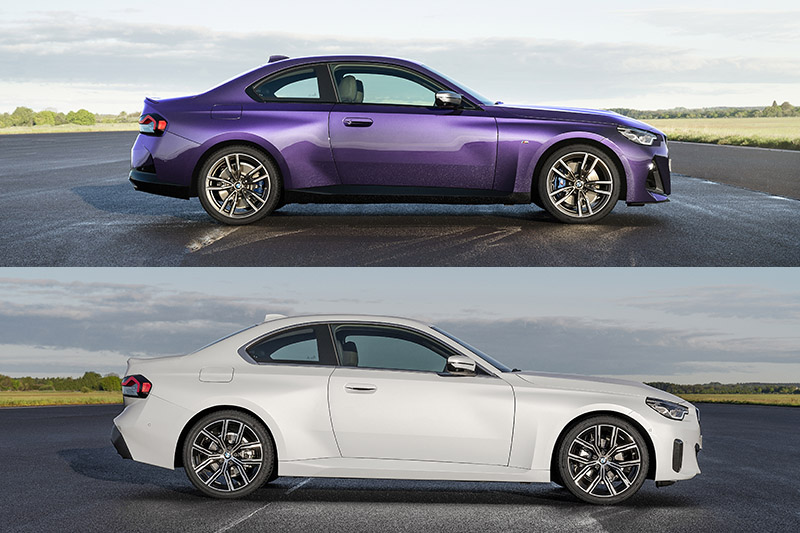 紫車為M240i xDrive Coupé,白車為220i Coupé。